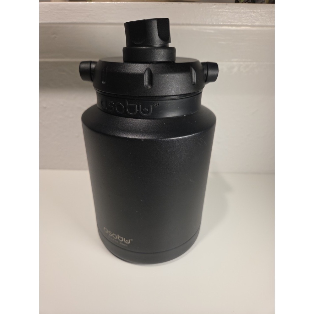 Asobu Insulated Black Mini Jug with Easy Carry Handle and Pop Up Straw